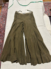 Load image into Gallery viewer, Ralph Lauren Collection Olive Suede Flare Trousers High Waist Size 4
