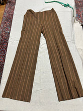 Load image into Gallery viewer, Vintage Pink and Brown Pinstripe Wide Leg Trousers Size 28/S
