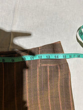 Load image into Gallery viewer, Vintage Pink and Brown Pinstripe Wide Leg Trousers Size 28/S
