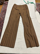 Load image into Gallery viewer, Vintage Pink and Brown Pinstripe Wide Leg Trousers Size 28/S

