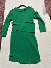 Load image into Gallery viewer, Piazza Sempione  Emerald Green Convertible Mini Dress With Belt Size S
