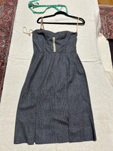 Load image into Gallery viewer, Dolce &amp; Gabbana Wool Grey Tweed Spaghetti Strap Mini Dress Size S
