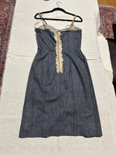 Load image into Gallery viewer, Dolce &amp; Gabbana Wool Grey Tweed Spaghetti Strap Mini Dress Size S
