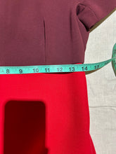 Load image into Gallery viewer, Victoria Beckham Runway Collection Wine and Coral Day Dress Size S
