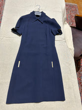 Load image into Gallery viewer, Victoria Beckham Runway Collection Navy Collar T-Shirt Dress Size S
