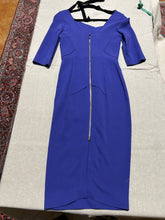 Load image into Gallery viewer, Roland Mouret Collection Made in England Electric Blue Knee Length Dress Size S
