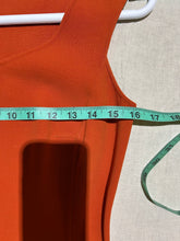 Load image into Gallery viewer, Vintage Michael Kors Collection Burnt Orange Square Neck Dress Size S
