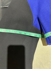 Load image into Gallery viewer, Victoria Beckham Black and Blue Raglan Sleeve Mock Neck Dress Size 6
