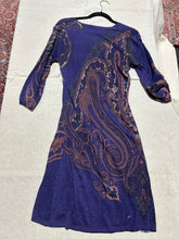 Load image into Gallery viewer, Rare Vintage Etro Milano Patterned Purple Patterned Dress Size S/M
