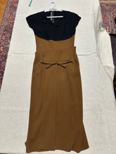 Load image into Gallery viewer, Roland Mouret Black and Brown Waist Detail Dress Size S
