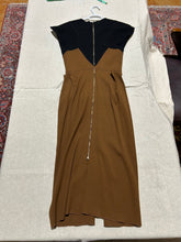 Load image into Gallery viewer, Roland Mouret Black and Brown Waist Detail Dress Size S

