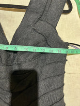 Load image into Gallery viewer, Herve Leger Corset v- Neck wool  Gray Mini Dress Size S
