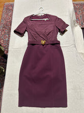 Load image into Gallery viewer, Vintage Burberry Burgundy Dress with Fox Belt Size S/M
