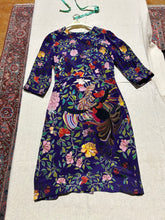 Load image into Gallery viewer, Roksanda Ilincic Purple Floral Patterned Dress Size S/M
