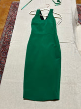 Load image into Gallery viewer, Victoria Beckham Emerald Green Low Neck Summer Dress Size S
