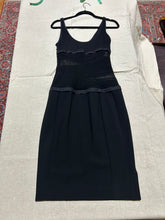 Load image into Gallery viewer, Vintage Narciso Rodriguez Mesh Middrift Little Black Dress Size S
