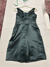 Load image into Gallery viewer, Vintage Satin Emporio Armani Green Mini Dress Size S/M
