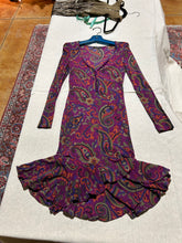 Load image into Gallery viewer, Rare Etro Milano Purple Paisley Patterned Dress Size S/M

