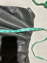 Load image into Gallery viewer, Zara Dark Gray Faux Leather Strapless Dress Size S
