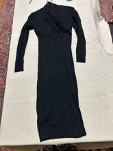 Load image into Gallery viewer, All Saints Black Cowl Neck Midi Dress Size S
