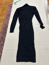 Load image into Gallery viewer, All Saints Black Cowl Neck Midi Dress Size S
