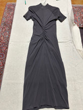 Load image into Gallery viewer, Zenobia  Gray Dress Ruching Size S
