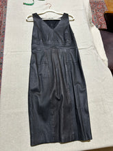 Load image into Gallery viewer, Narciso Rodriguez Leather V Neck Dress Size S/M
