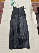 Load image into Gallery viewer, Narciso Rodriguez Leather V Neck Dress Size S/M
