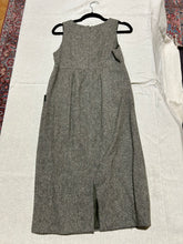 Load image into Gallery viewer, ETRO Dark khaki green Tweed Plunge Neck Dress Size S
