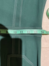 Load image into Gallery viewer, Vintage Burberry Prorsum Green Contrast Stitching Midi Dress Size S
