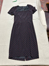 Load image into Gallery viewer, Dolce &amp;Gabbana Silk Polka Dot Black and Red Square Neck Dress Size M
