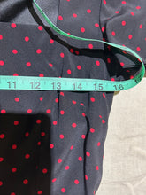 Load image into Gallery viewer, Dolce &amp;Gabbana Silk Polka Dot Black and Red Square Neck Dress Size M
