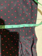 Load image into Gallery viewer, Dolce &amp;Gabbana Silk Polka Dot Black and Red Square Neck Dress Size M
