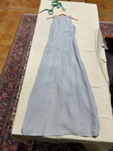 Load image into Gallery viewer, Vintage Emporio Armani linen/Cotton Baby Blue Maxi Dress Size M
