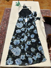 Load image into Gallery viewer, Zara Black Floral Maxi Dress Size XL
