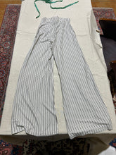 Load image into Gallery viewer, Vintage Pinstripe White Palazzo Pants Size XS
