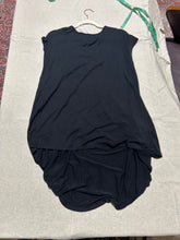 Load image into Gallery viewer, Black Tunic Style T-Shirt Dress/ Top Size M/L
