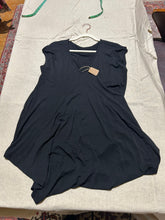 Load image into Gallery viewer, Black Tunic Style T-Shirt Dress/ Top Size M/L
