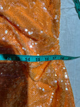 Load image into Gallery viewer, Caroline Constas Bright Orange Sequin Dress Size L
