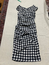 Load image into Gallery viewer, RARE Dolce and Gabbana Plaid Ruched Dress Size S/M

