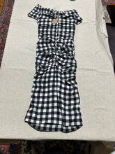 Load image into Gallery viewer, RARE Dolce and Gabbana Plaid Ruched Dress Size S/M
