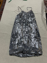 Load image into Gallery viewer, Poleci Painted Silver Mini Dress Size S
