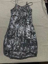 Load image into Gallery viewer, Poleci Painted Silver Mini Dress Size S

