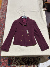 Load image into Gallery viewer, RARE Vintage Authenic Chanel Wine Coat Size S/M
