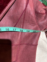 Load image into Gallery viewer, Vintage Burgundy Real Shearling Jacket Size M

