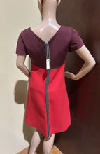 Load image into Gallery viewer, Victoria Beckham Runway Collection Wine and Coral Day Dress Size S
