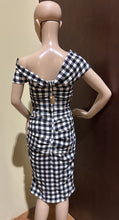 Load image into Gallery viewer, RARE Dolce and Gabbana Plaid Ruched Dress Size S/M
