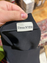 Load image into Gallery viewer, Victoria Beckham Black and Blue Raglan Sleeve Mock Neck Dress Size 6

