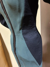 Load image into Gallery viewer, Victoria Beckham Collection Black and Green Mock Neck Long Sleeve Dress Size 6
