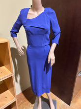 Load image into Gallery viewer, Roland Mouret Collection Made in England Electric Blue Knee Length Dress Size S
